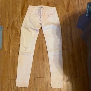 Pink wash jeans